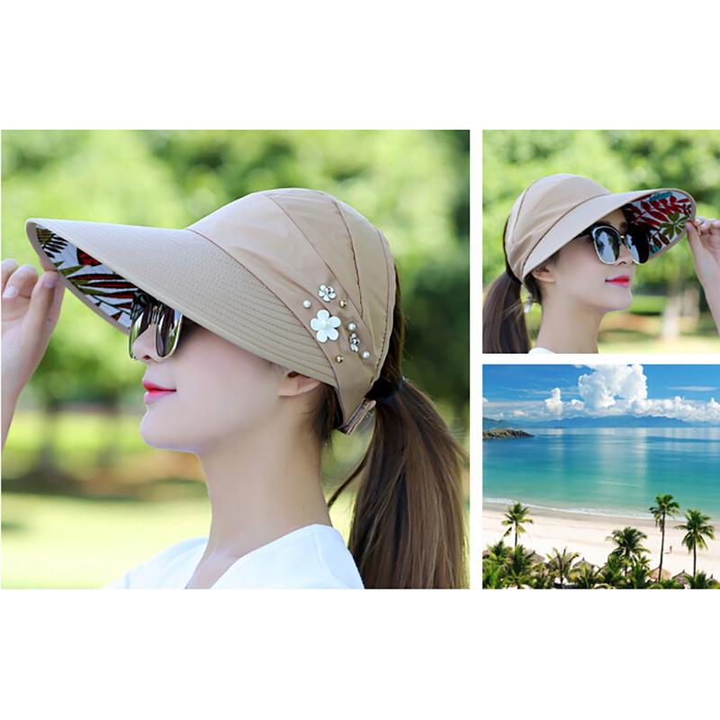Golf-Sonnenkappe, Sommerhut für draußen, Freizeithut für Damen, LSF 50+, UV-Schutz, breite Krempe, Strand-Sonnenblende, verstellbarer Hut, lässige Baseballkappe
