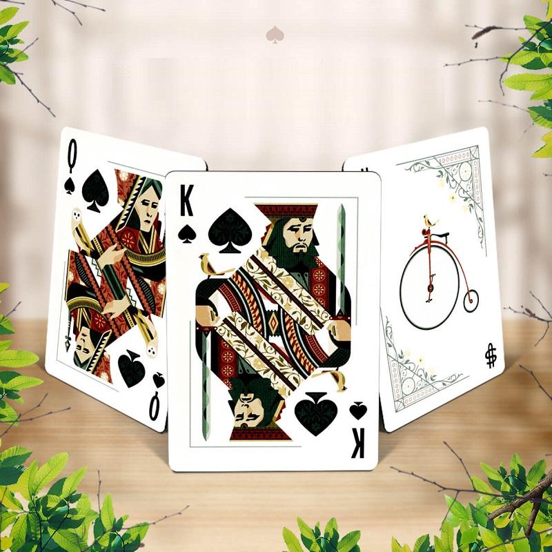 Orange Bicycle Aviary Playing Cards Deck Poker Size Card Games Magic Tricks