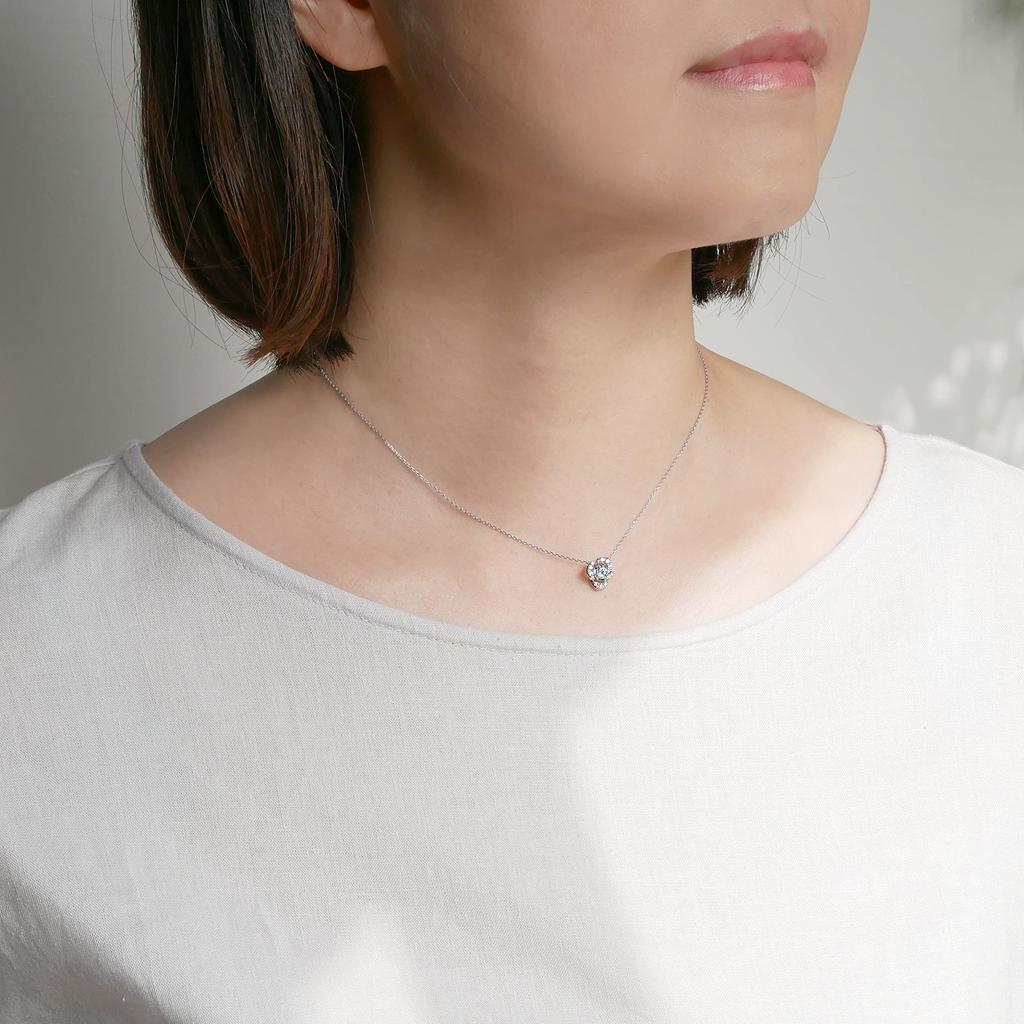 Platinum Aquamarine Diamond Christine Necklace APVN206245AQ [Vendome Aoyama]