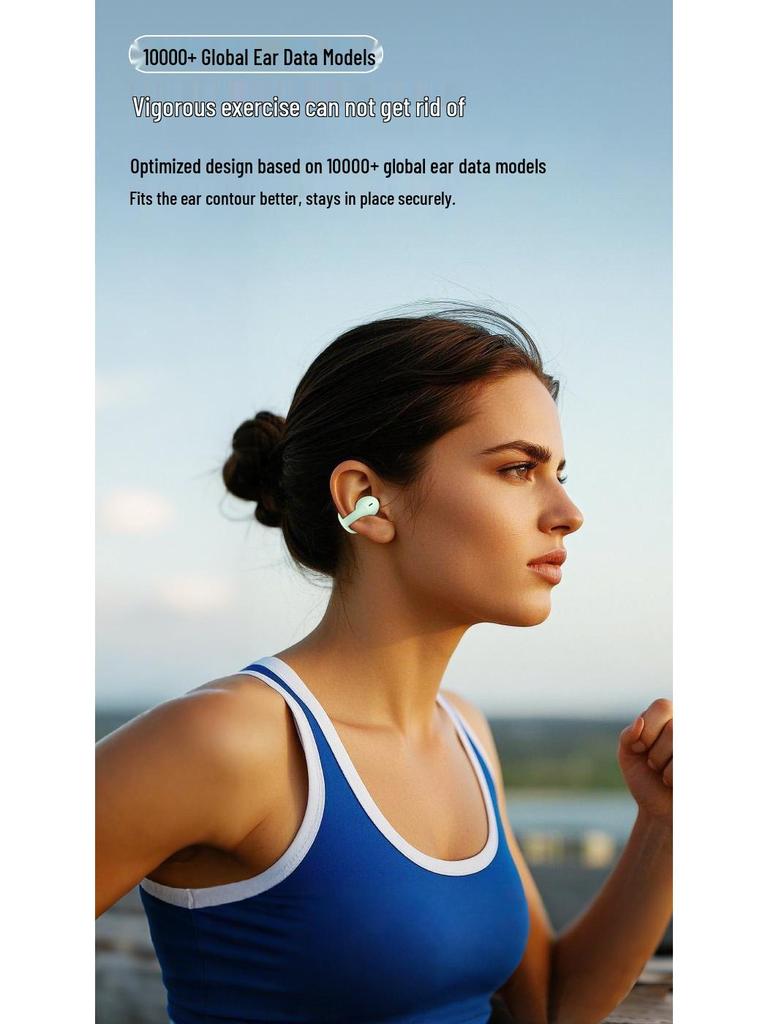 New TWS Open-ear Earclip-style Sports Bluetooth Headphones with AI Noise Cancellation
