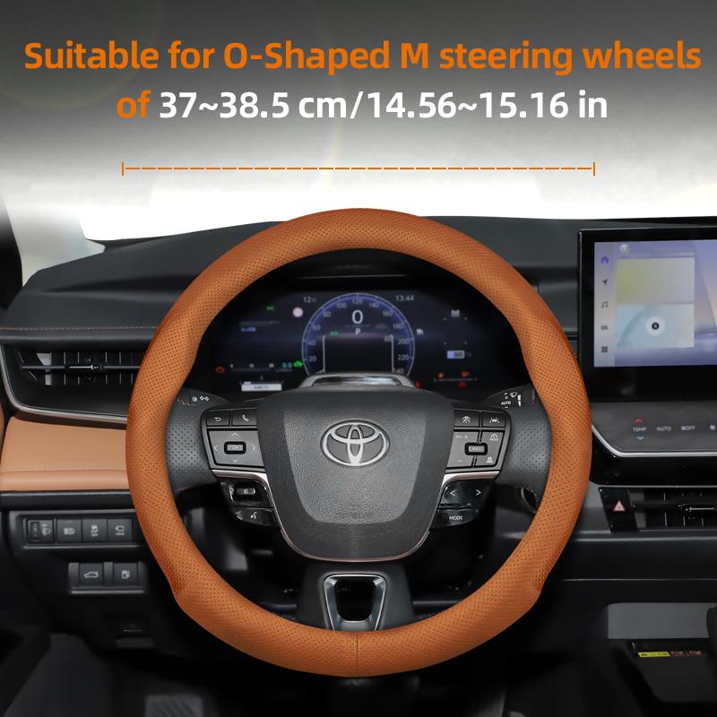 Suitable for Toyota Ultra-Thin Breathable Leather Steering Wheel Cover Suitable for Chr Yaris Auris Rav4 Corolla Hilux Wish Roomy Aqua Prius 30 Probox