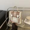 Plaid College Style Backpack Handbag Teens School Bag Cute Women Crossbody Bag  Students
