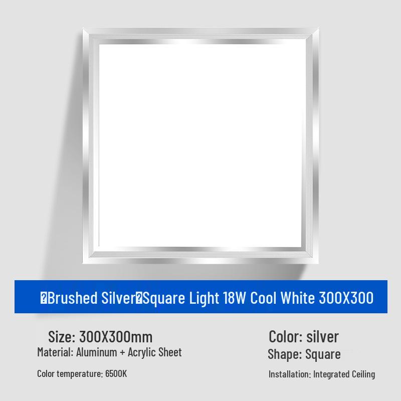 30x30 Recessed LED Ceiling Light for Kitchen, Bathroom, Shower - Aluminum Frame