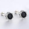 925 Silver 925 Earrings Black Twinkle E005 Sterling Silver Earrings