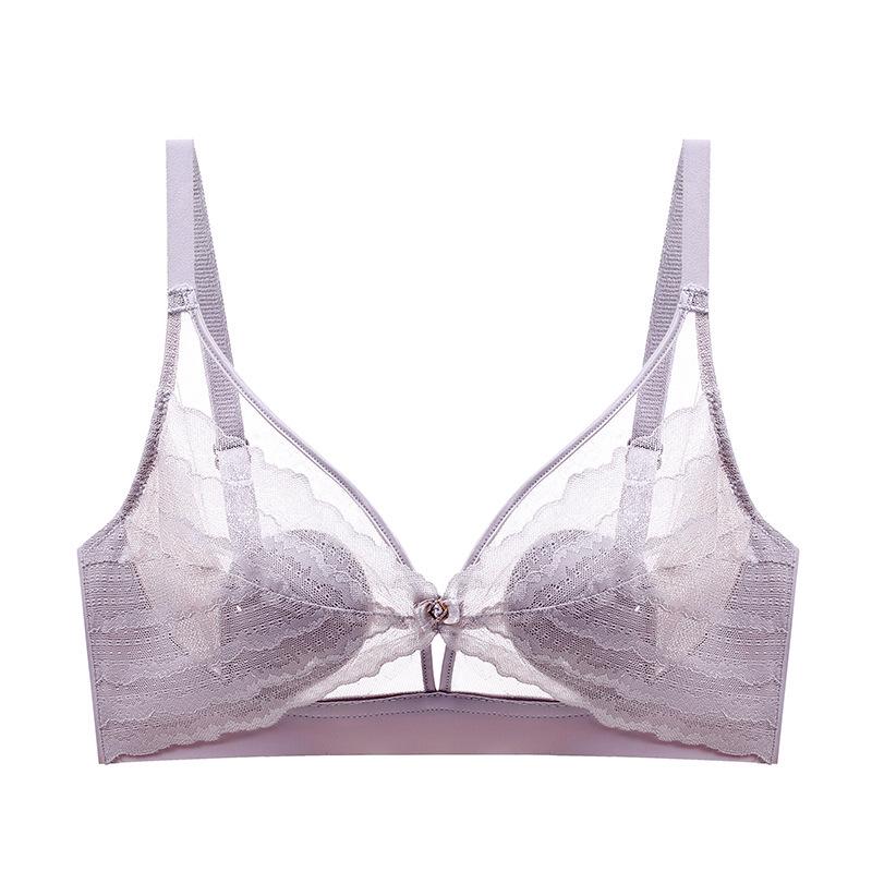 

Дышащий кружевной бюстгальтер с ушками кролика: Беспроводной дизайн, предотвращающий провисание, для более подтянутой груди 70B