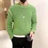 Spring 2024 Men's Sweater Patchwork Assorted Colors Skin-Friendly Fabric Fashion Versatile Top Casual Long-Sleeved Bottoming Shirt