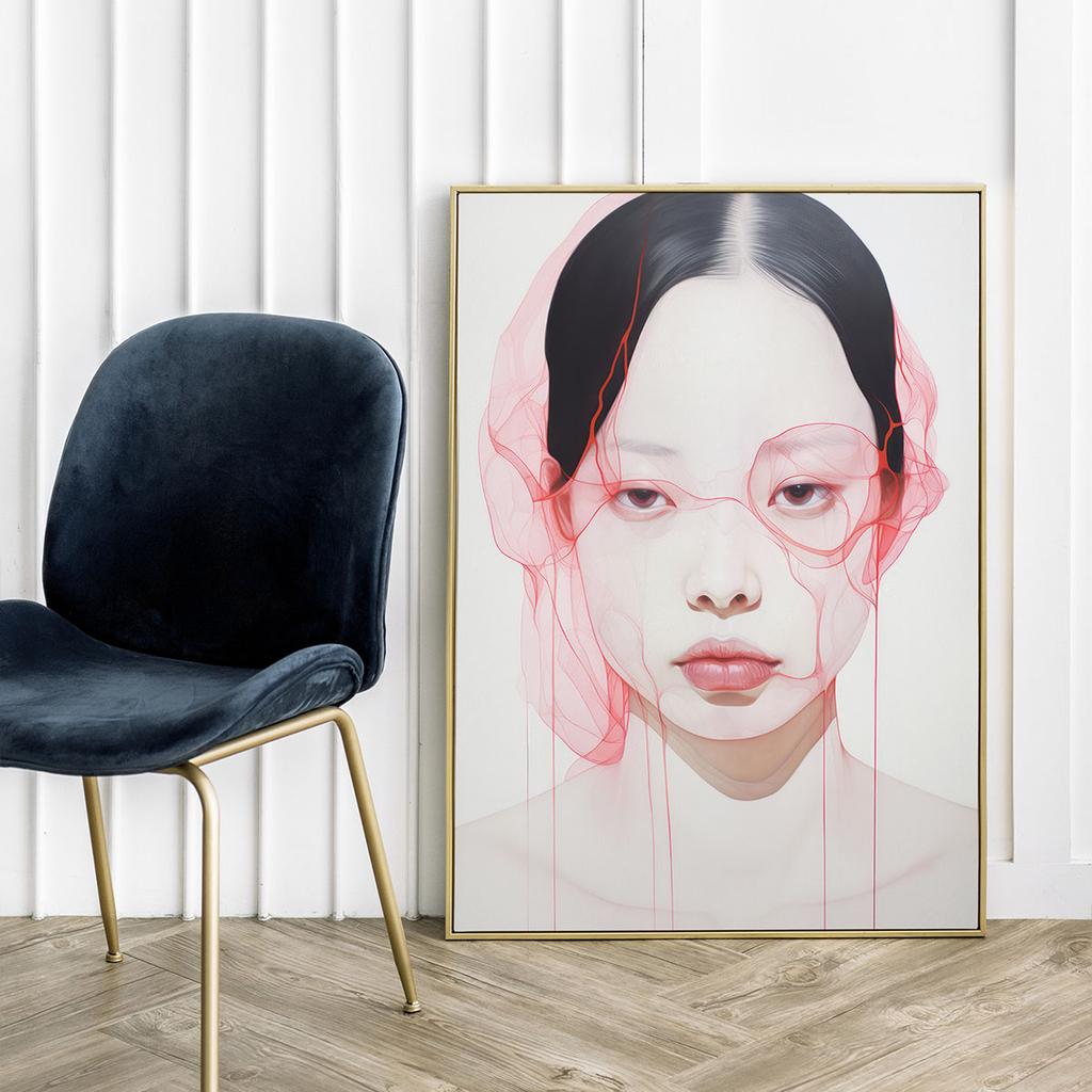 Plakat jasny portret nowoczesny obraz