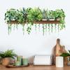 Green Plant Wall Sticker Self Adhesive Removable Kitchen Living Room Rental Home Decor