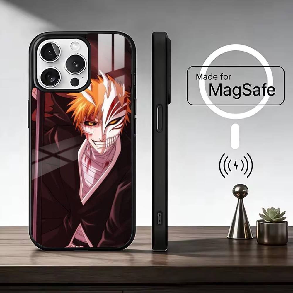 Hot Anime b-Bleach c-Cool Phone Case For iPhone17,16,15,14,13,12,11 Plus,Pro Max Magnetic For Magsafe Wireless Charging