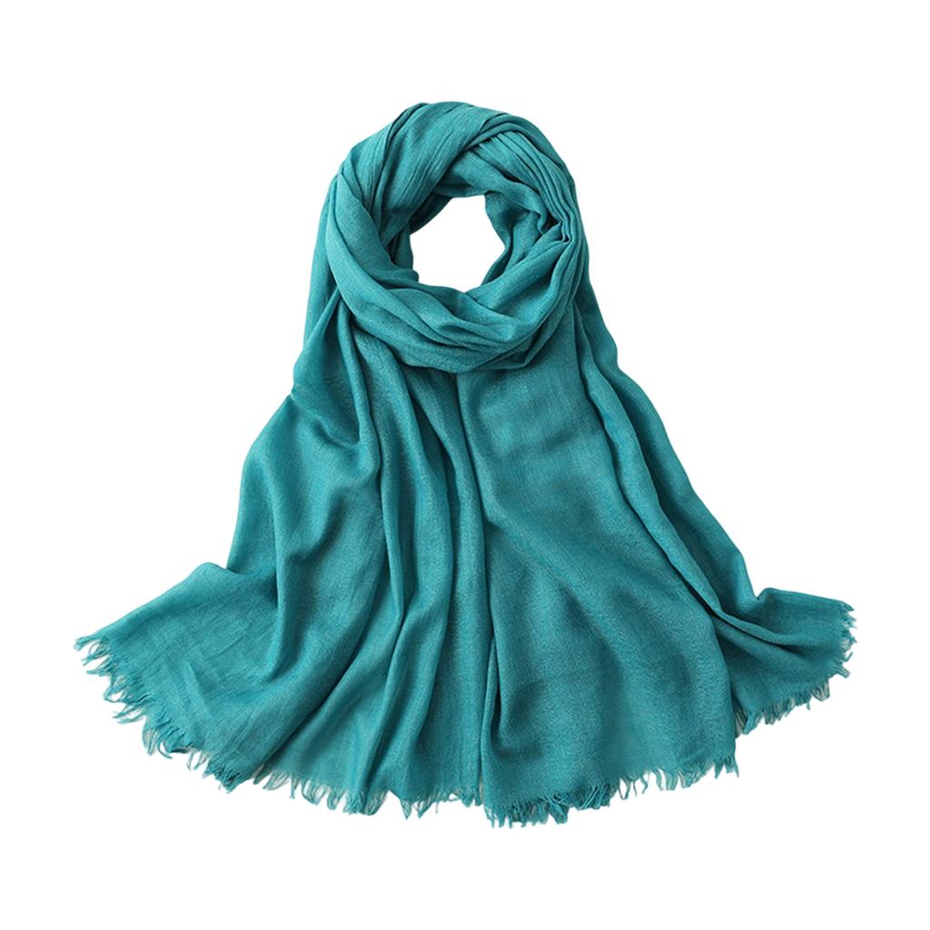Écharpe Châle en Coton Lin Avec Protection Solaire Été Couvre-Maillot de Bain Respirant Pliable Essentiel de Voyage