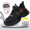 Men Safety Sneakers Steel Toe Oulylan Boots Work Indestructible Shoes Steel Toe Protective Anti Smash Puncture