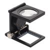 10x Table Pocket Magnifier Folding Scale Magnify With 2 Led Illuminate For Cloth Textile Fabrics Inspection