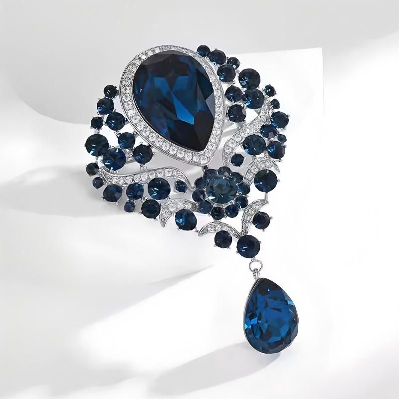 

Элегантная брошь в виде капли воды, хрустальная брошь, брошь с легкой роскошью и высококлассным чувством дизайна