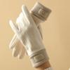 Warm Winter Gloves Velvet Letter Gloves New Plush Gloves Women, Faux Elastic Warm Gloves For Cold Weather
