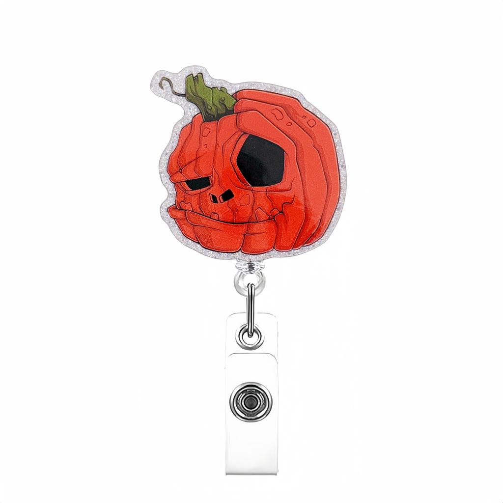 Funny Halloween Badge Reel Retractable For Nurse Doctor Horror Spooky Ghost Badge Holder With Alligator Clip Id Name Card Access
