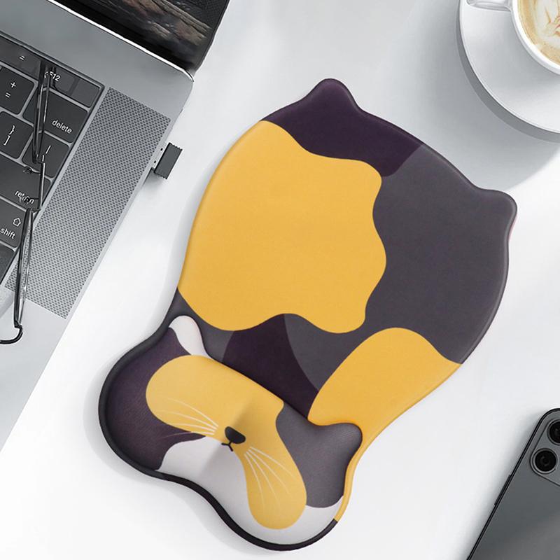 1Pc Cat-Shaped Mouse Pad, Non-Slip Silicone Wrist Rest, Computer Office Silicone Wrist Rest, Cute And Non-Slip