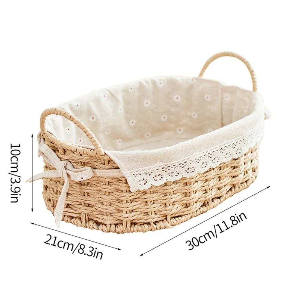 Imitation Rattan Rattan Storage Baskets Home Decoration Vegetable Fruit Hand-woven Baskets Multi-Purpose Toy Storage