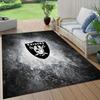 Las Vegas Raiders2 Flannel Pattern Square Carpet,Area Rug,Carpet Rug for Living Room Bedroom Sofa Playroom Decor,Non-slip Floor Mat
