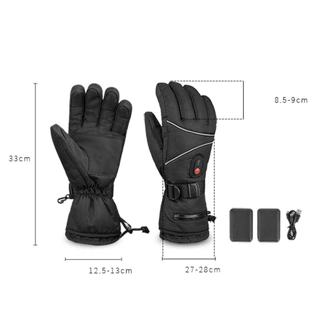 1 Paar Beheizte Handschuhe Wasserdicht Elektrische Heizhandschuhe Winddicht Touchscreen für Ski Radfahren für Motorrad für Sport Wandern