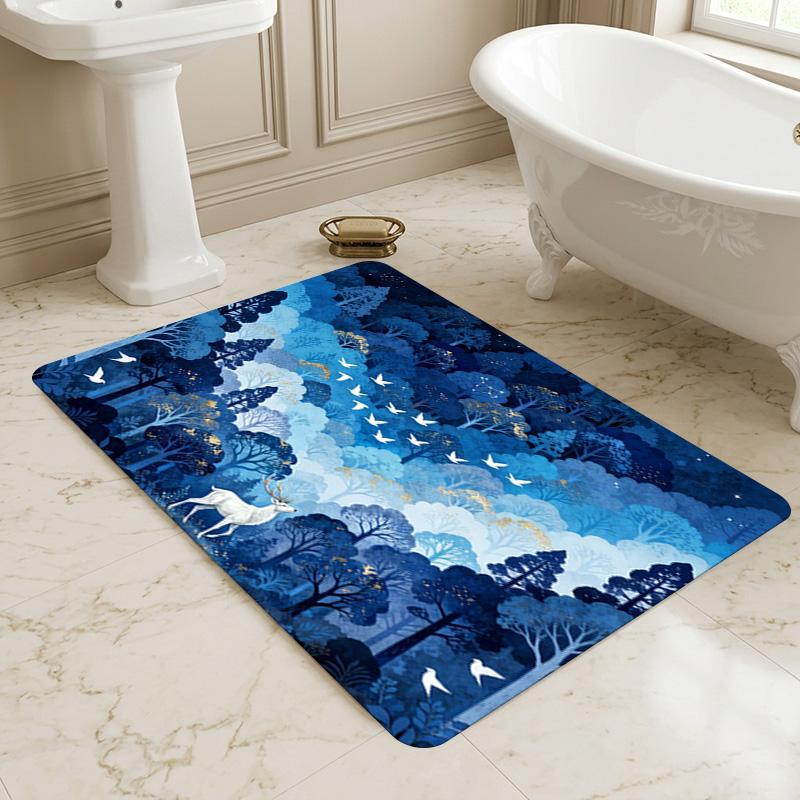 Forest Night Living Room Nonslip Area Rug Soft Carpet For Bedroom Game Playroom Sofa Office Home Decor Doormat Christmas Gift C929305