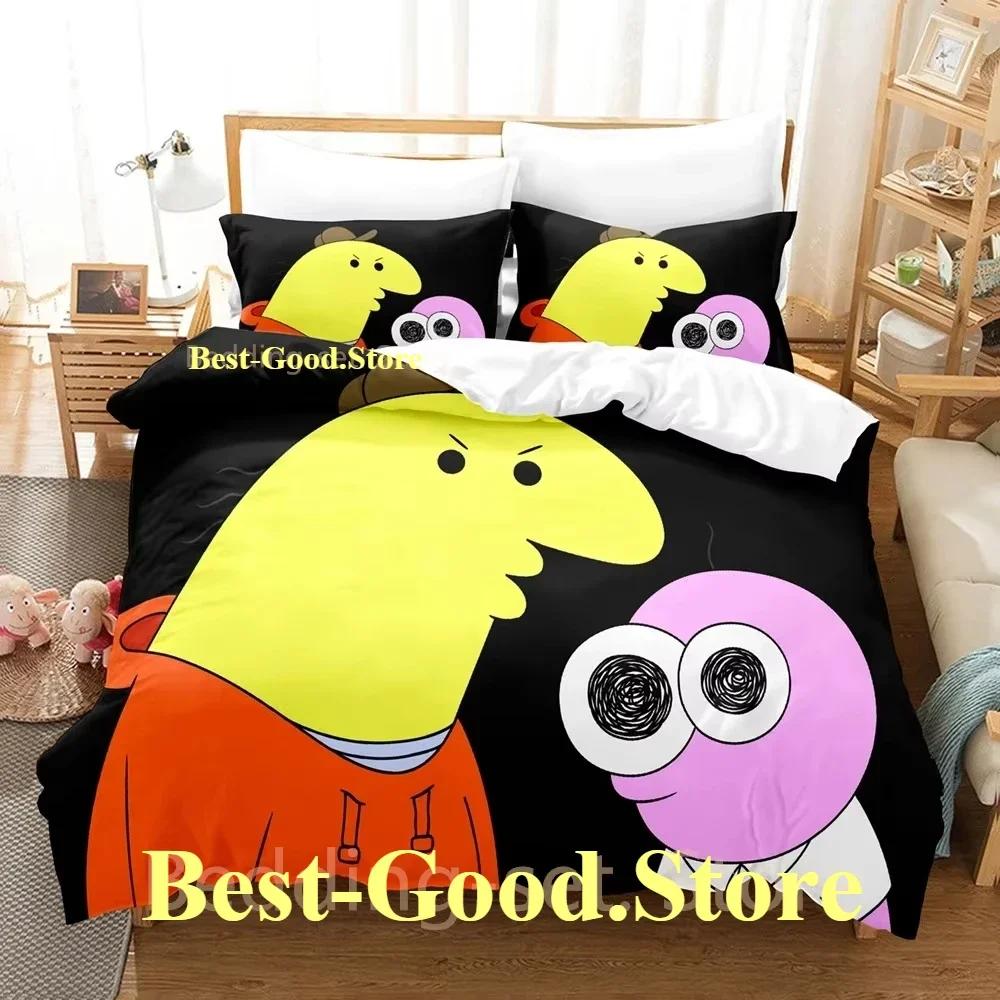 Smiling Friends Bedding Set Single Twin Printed Bed Set With Pillowcase Bed Duvet Cover Single Double Queen Super King Size