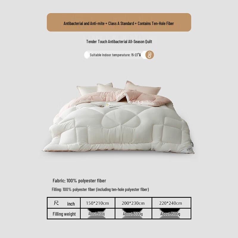 Mercury Home Textiles Vier Jahreszeiten Anti-Milbenfaser-Steppdecke