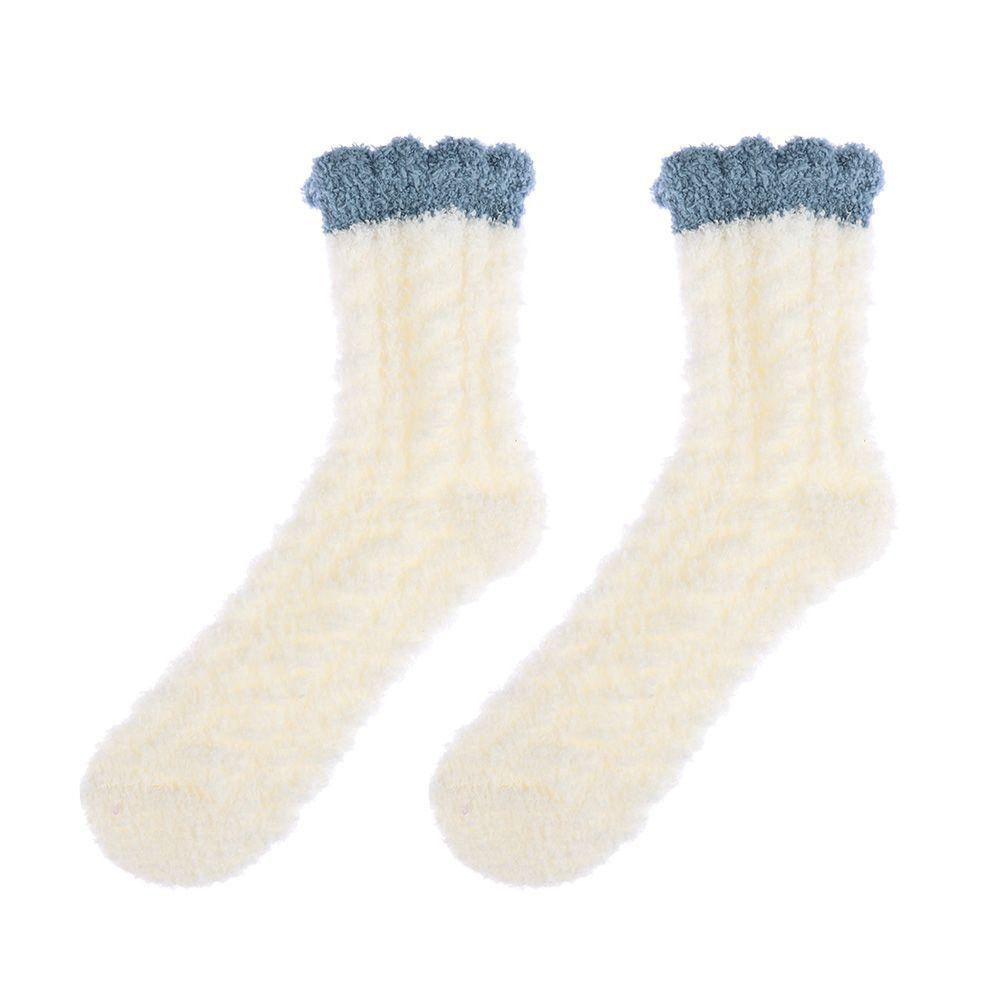 Fluffy Sleep Bed Sock Plush Thickening Cashmere Sox Coral velvet socks Soft