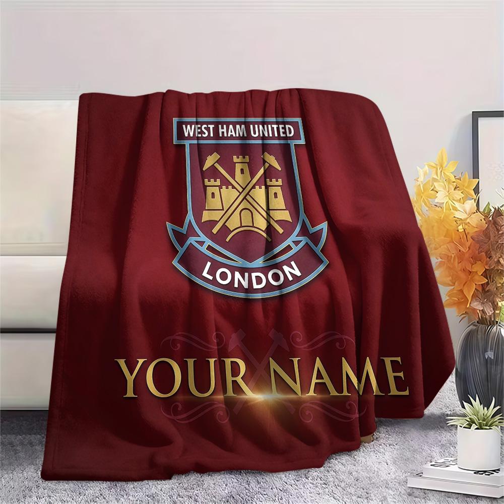 Benutzerdefinierter Name West Ham United2 Flanell-Decke, Hohe Qualität, Bequem für alle Jahreszeiten, Heimdekoration, Wärme und Komfort