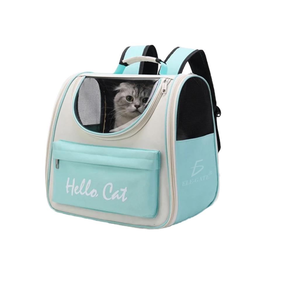 Large Lightweight Anti-Scratch Portable Cat and Small Dog Bag with Pocket Modern Cute Pet Backpack with Zipper Closure
