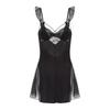 Good Morning with You: Sexy Pajamas Women's Sweet Mesh Ice Silk Strap Night Dress Outerwear Gown Homewear Suit Pure Desire Style
