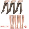 3pairs SET NEW Fashion Women's Ultra Thin Transparent Mid-Calf Glass Silk Socks Sheer Stockings for Women JK Lolita Gothic Girls