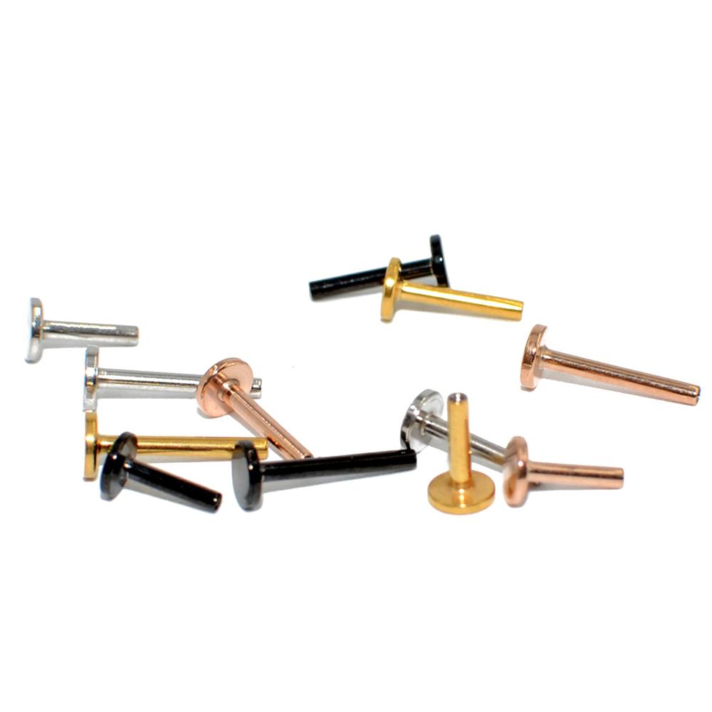 10 Stück G23 Titan 16G 18G 20G Push-in Stecker Rückseite Basis Ohrstecker Lippen Nasenpiercing Tragus Körperschmuck Zubehör
