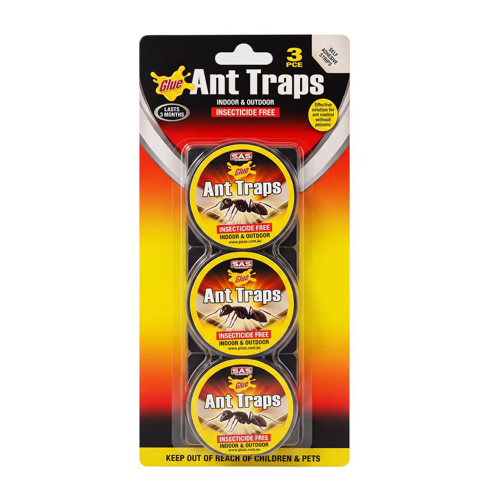 Ant Traps Glue Bait Indoor and Outdoor Use Insecticide Free Effective Pest Control Pack of 3 Long Lasting Adhesive Surface