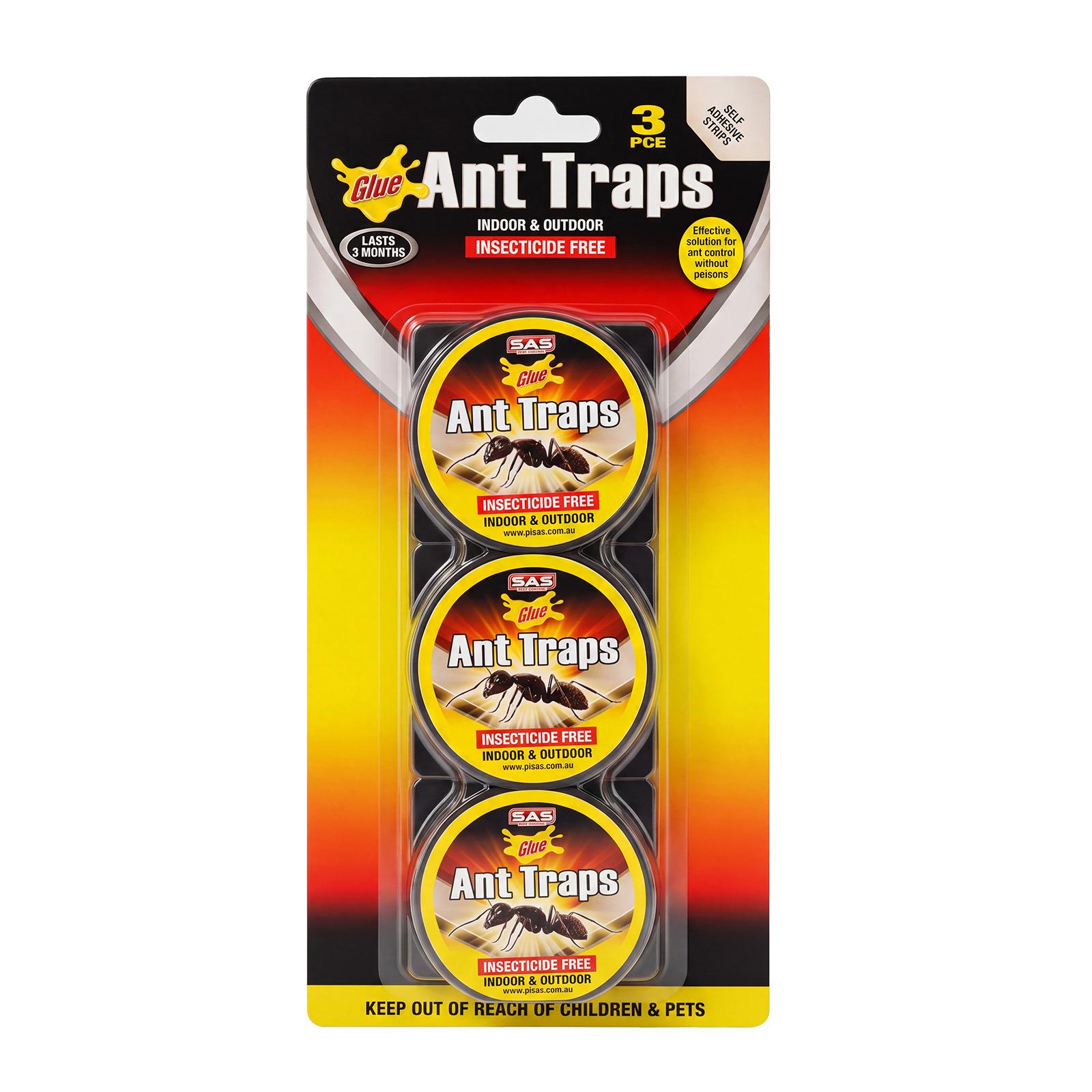 Ant Traps Glue Bait Indoor and Outdoor Use Insecticide Free Effective Pest Control Pack of 3 Long Lasting Adhesive Surface One Size красный