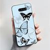 Weiche Hülle für LG K50S K40S Handyhülle LMX540HM LM-X540 LMX430HM LM-X430 Modischer Schmetterling Blume Schwarzer Silikon-Stoßfänger Abdeckung