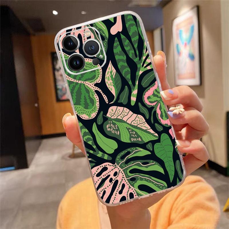 

Tropical Palm Tree Leaves Phone Case Carcasa Funda For iPhone 17 Pro Max Air 17 16 15 14 13 Pro Max 15 16 Pro 15Plus iPhone 17