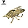 Retro Small Animal Statue Metal Brass Insect Cicada Figurine Miniature Desktop Ornament Study Table Decoration Craft Accessories