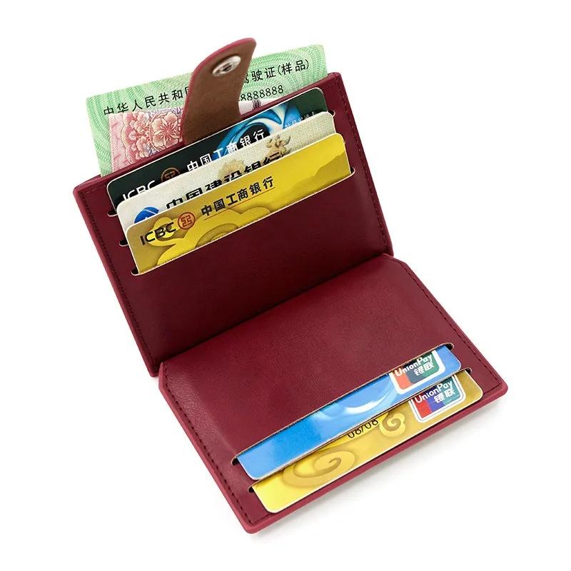 Luxury Small Men'S Credit Id Card Holder Wallet Male Slim Leather Wallet With Coin Pocket Brand Designer Purse For Men Women
