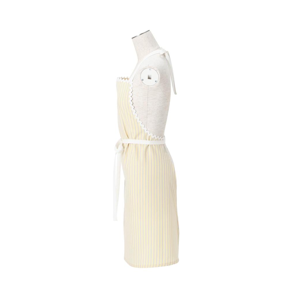 Francfranc Wave Full Apron In Yellow with Stylish and Makes a Great Gift Stripes, Cute,