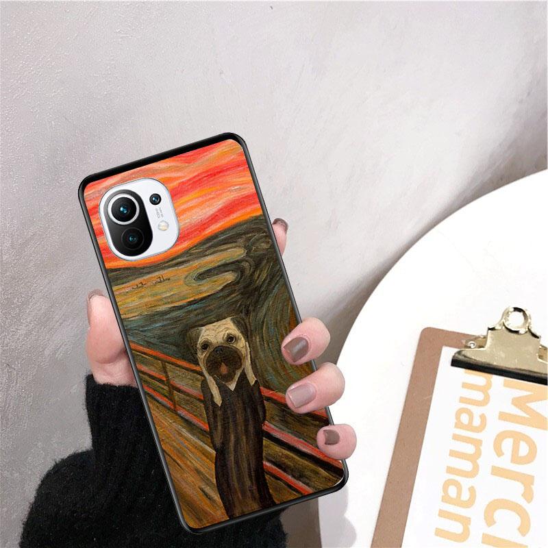 Scream Cat Dog Art Phone Case For Xiaomi Mi 11T 11 12T Pro 10T 10 10Pro 12 11 Lite 5G NE 12S 10pro Poco X3 Pro Poco F3