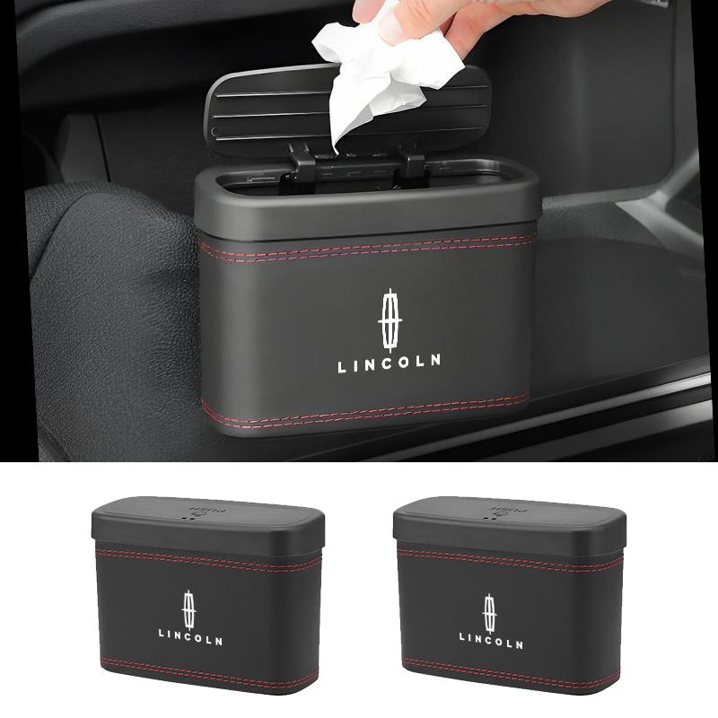 Car accessories interior Car storage press-down style trash can For Lincoln MKZ MKX Aviator Navigator Continental Voyager gyu7