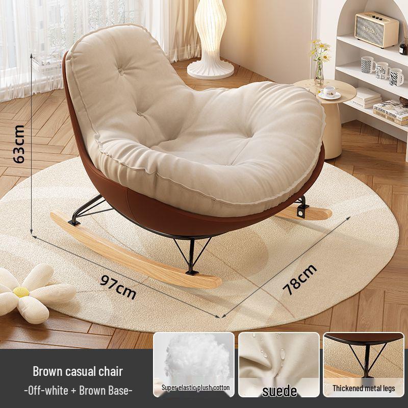 Adult Recliner Rocking Chair: Indoor Leisure Sofa for Living Room or Balcony