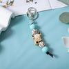 Cross-Border Yak Cartoon Animal Bracelet: Creative Silicone Beads & Tassel Keychain Accessories