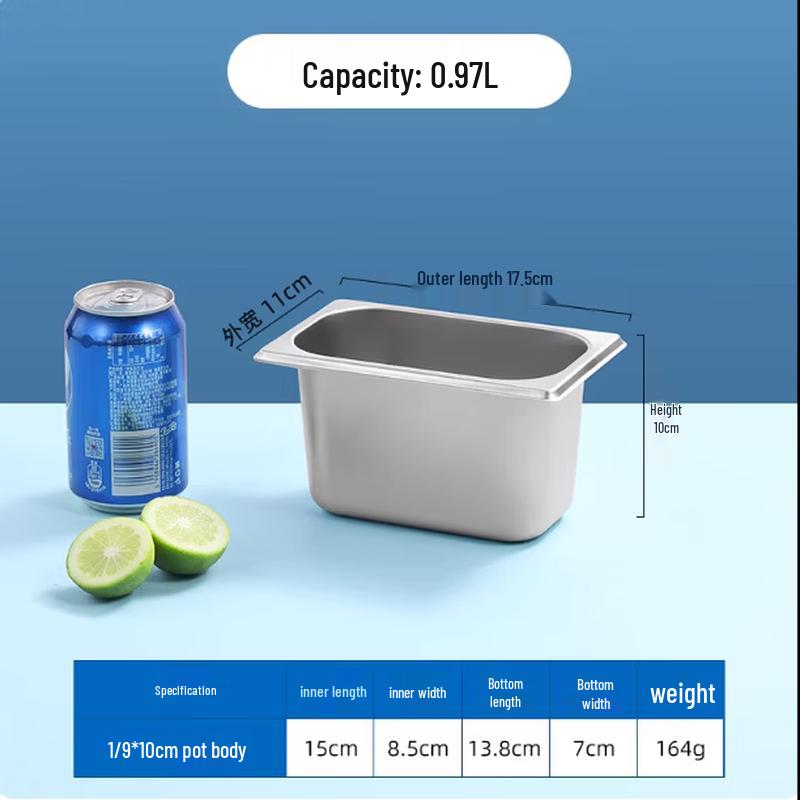 

Muke Stainless Steel Rectangular Food Pan