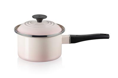 Le Creuset Enamel Pot EOS Saucepan 16 Cm Shell Pink Japanese One-handed [Authorized Product]