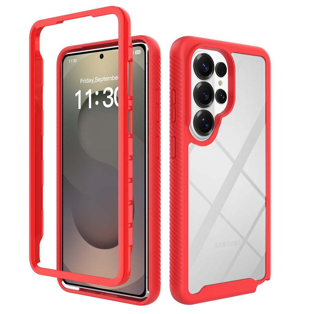 Defend Hybrid Armor Clear Case For Samsung S26 S25 Edge S24 S23 Ultra Plus FE A57 A37 A17 A07 Double-Sided Drop Protection Cover