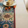 Rustic Farmhouse Tablecloth Cotton Linen Blend Anti-Scratch Table Cover Dining Room Kitchen