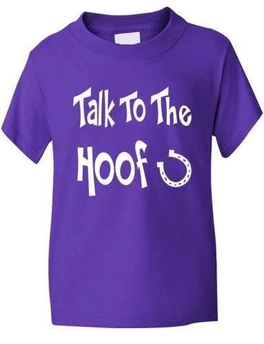 

Talk To The Hoof Kids Horse Riding T Shirt Equestrian Pony Sizes 1 - 13 Years L