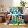 Bubble Guppies Blanket Flannel Blanket Soft Cozy Plush Throw for Sofa Bed Lightweight Home Decoration