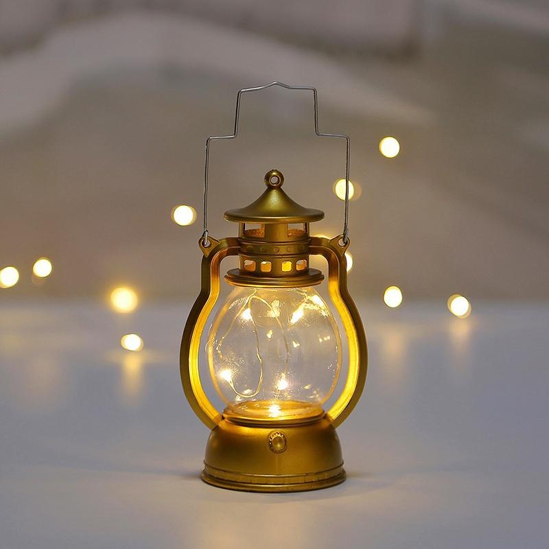 Vintage Lantern Retro Design LED Hengende Oljelampe Batteridrevet Dekorativ for Hjem Julegaver Hjem Innredning